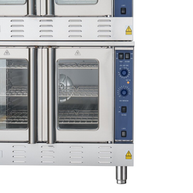 38 in. Full Size Double Commercial Natural Gas Convection Oven 108,000 BTU Total with Stacking Kit KMDCCO54NG, product image 10 of 13