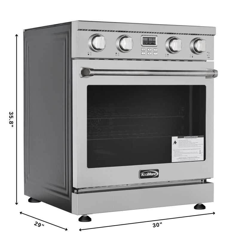 30 in. Professional Electric Range with 14900W of Power, 240V in Stainless-Steel KMEPR30APSS, product image 3 of 13