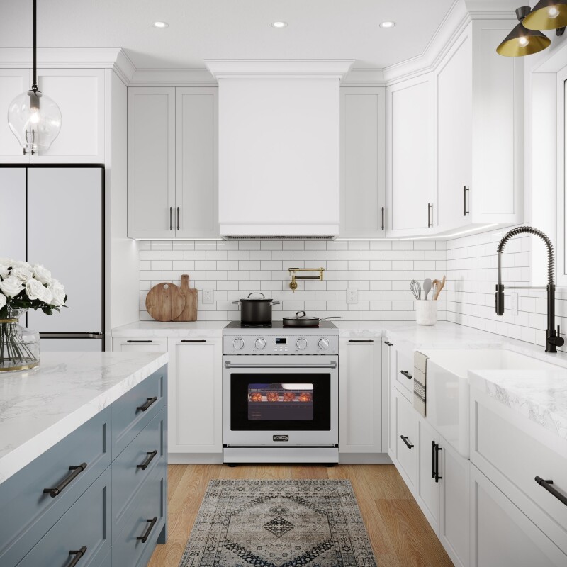 30 in. Professional Electric Range with 14900W of Power, 240V in Stainless-Steel KMEPR30APSS, product image 4 of 13