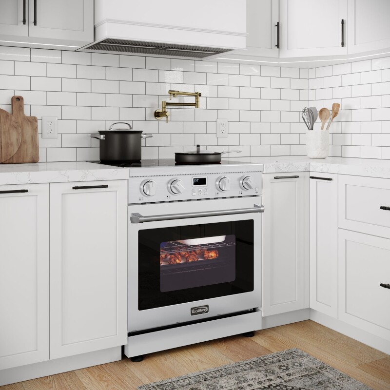 30 in. Professional Electric Range with 14900W of Power, 240V in Stainless-Steel KMEPR30APSS, product image 5 of 13