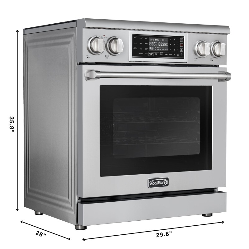 30 in. Electric Professional Range with Tilt Panel and Digital controls, Self-Cleaning, 16300W of Power, 240V in Stainless-Steel KMEPR30TDPSS, product image 3 of 13