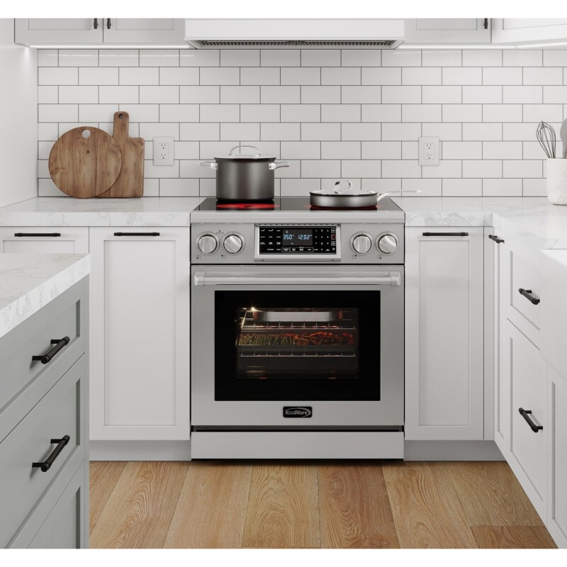 30 in. Electric Professional Range with Tilt Panel and Digital controls, Self-Cleaning, 16300W of Power, 240V in Stainless-Steel KMEPR30TDPSS, product image 4 of 13