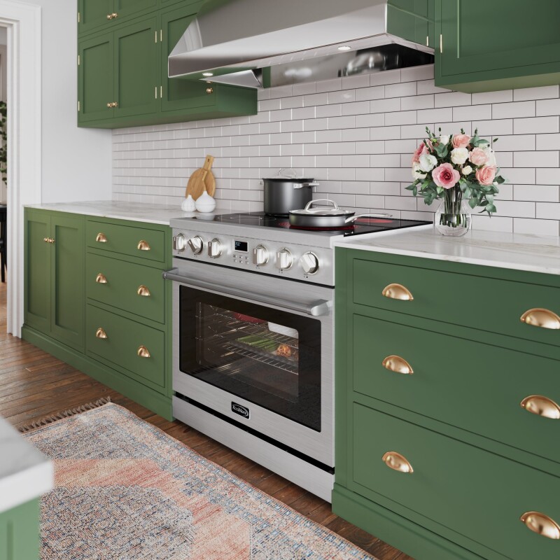 36 in. Professional Electric Range with 16600W of Power, 240V in Stainless-Steel KMEPR36APSS, product image 5 of 12