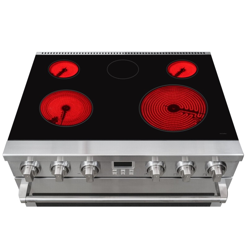 36 in. Professional Electric Range with 16600W of Power, 240V in Stainless-Steel KMEPR36APSS, product image 6 of 12