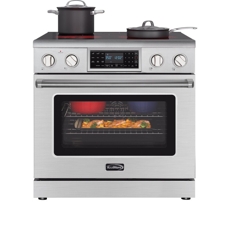 36 in. Electric Professional Range with Tilt Panel and Digital controls, Self-Cleaning, 16300W of Power, 240V in Stainless-Steel KMEPR36TDPSS
