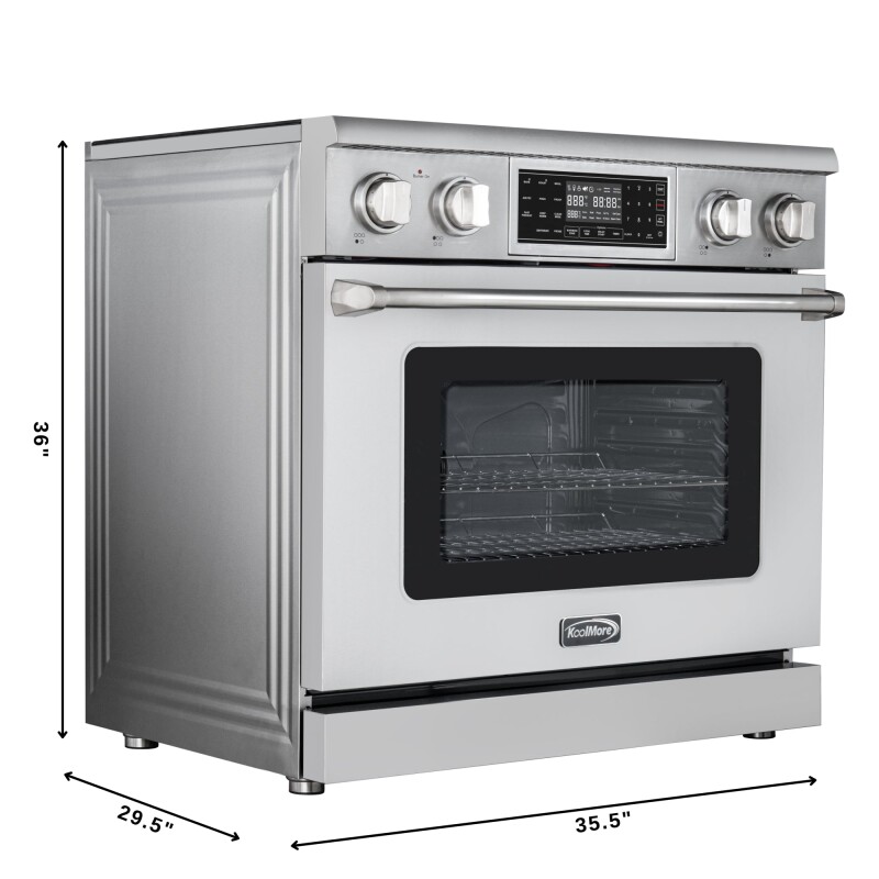 36 in. Electric Professional Range with Tilt Panel and Digital controls, Self-Cleaning, 16300W of Power, 240V in Stainless-Steel KMEPR36TDPSS, product image 3 of 13