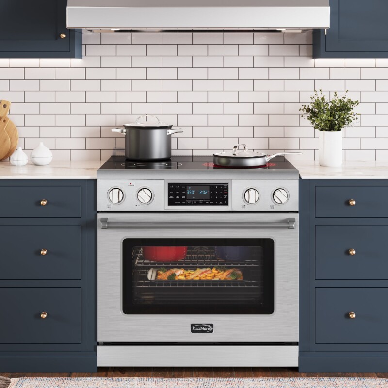 36 in. Electric Professional Range with Tilt Panel and Digital controls, Self-Cleaning, 16300W of Power, 240V in Stainless-Steel KMEPR36TDPSS, product image 4 of 13