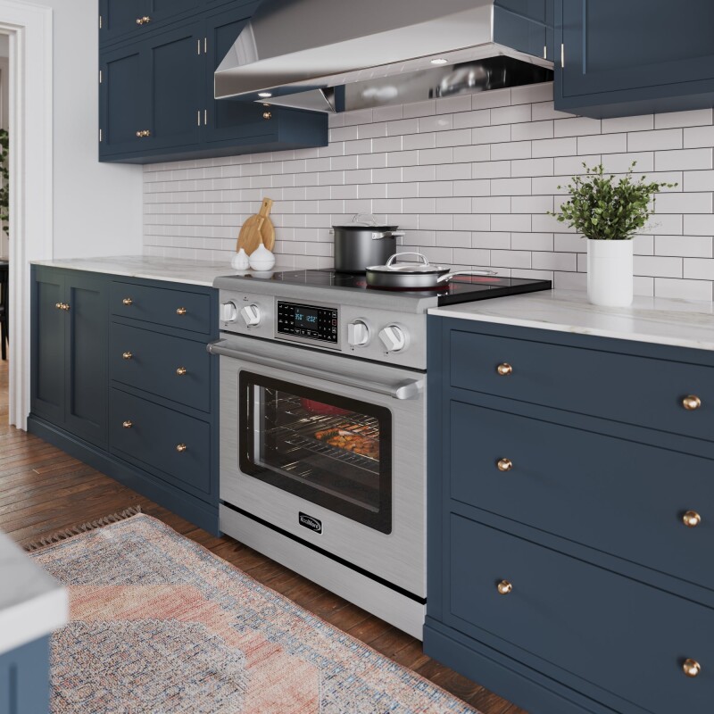 36 in. Electric Professional Range with Tilt Panel and Digital controls, Self-Cleaning, 16300W of Power, 240V in Stainless-Steel KMEPR36TDPSS, product image 5 of 13