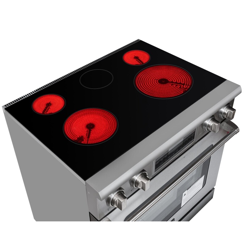 36 in. Electric Professional Range with Tilt Panel and Digital controls, Self-Cleaning, 16300W of Power, 240V in Stainless-Steel KMEPR36TDPSS, product image 6 of 13