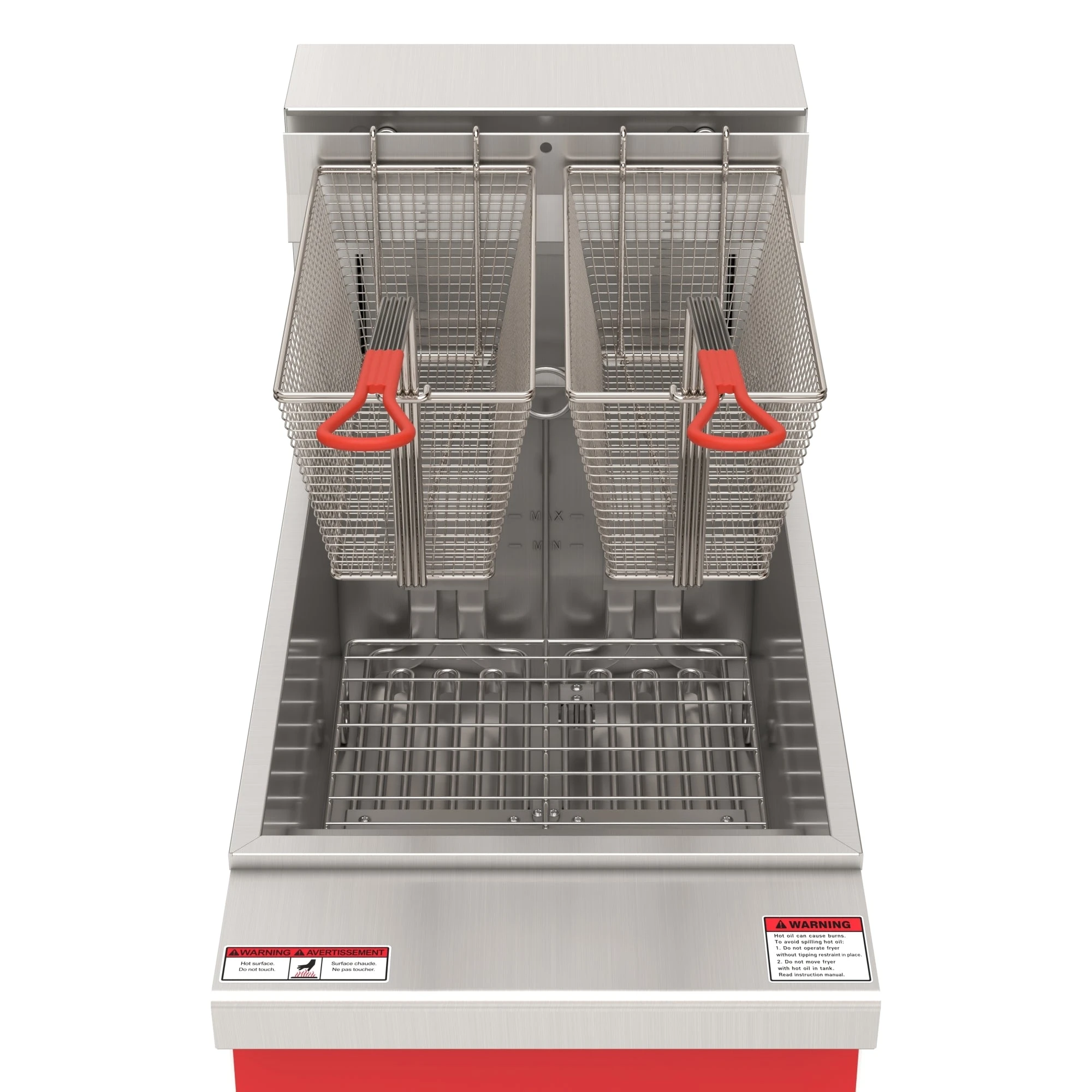 40 lb. Commercial Electric Floor Deep Fryer, 240V 3-Phase in Stainless-Steel KMFDF40EE