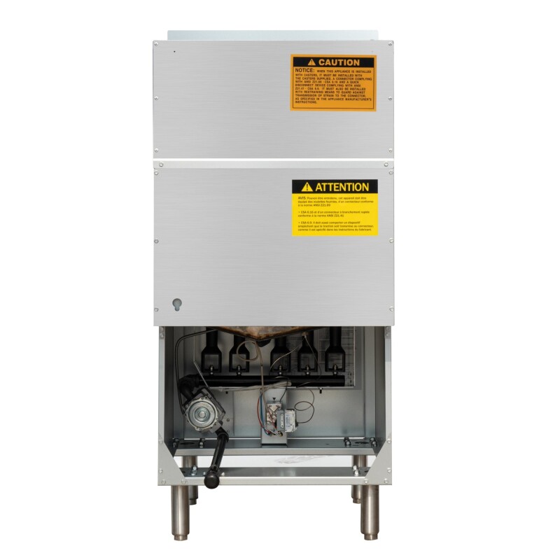 75 lb. Floor Standing Natural Gas Commercial Fryer with 150,000 BTU in Stainless-Steel, ETL Listed KMFDF75NG, product image 12 of 12