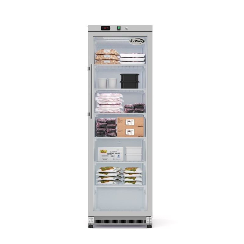12 Cu. ft. Commercial Freezer with Glass Door in Stainless Steel - Manual Defrost KMFMD12SGD