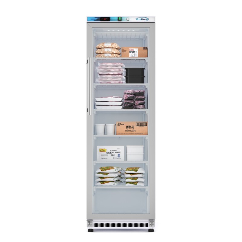 12 Cu. ft. Commercial Freezer with Glass Door in White - Manual Defrost KMFMD12WGD