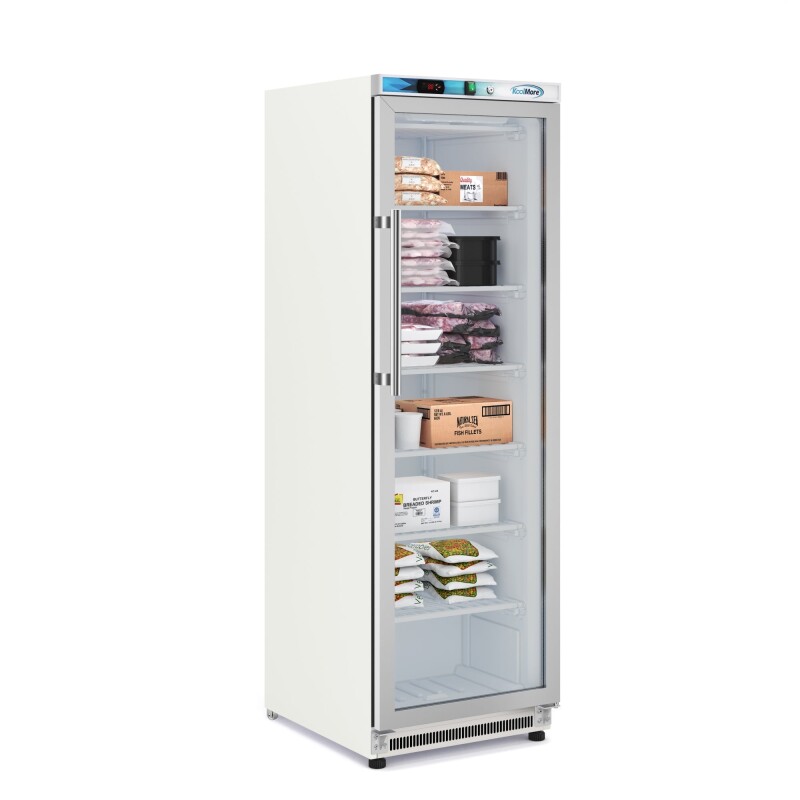 12 Cu. ft. Commercial Freezer with Glass Door in White - Manual Defrost KMFMD12WGD