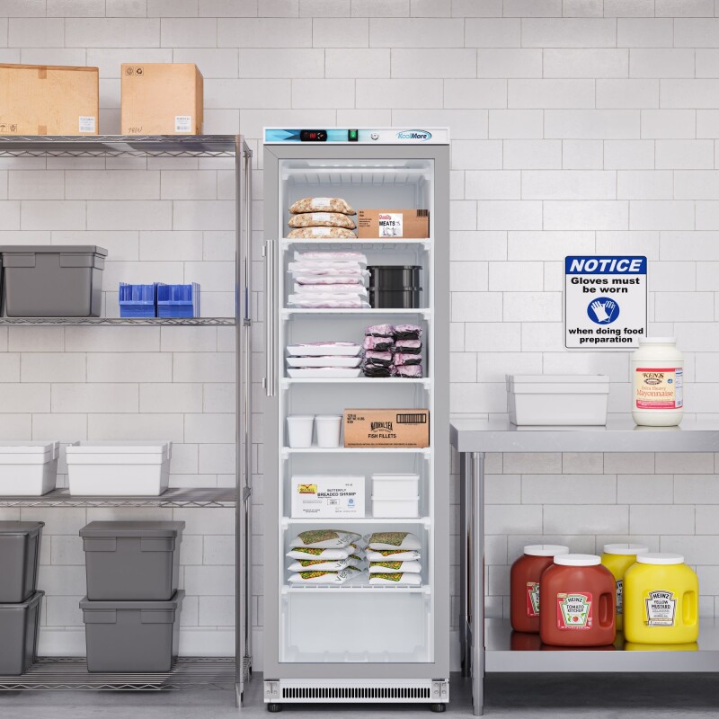 12 Cu. ft. Commercial Freezer with Glass Door in White - Manual Defrost KMFMD12WGD