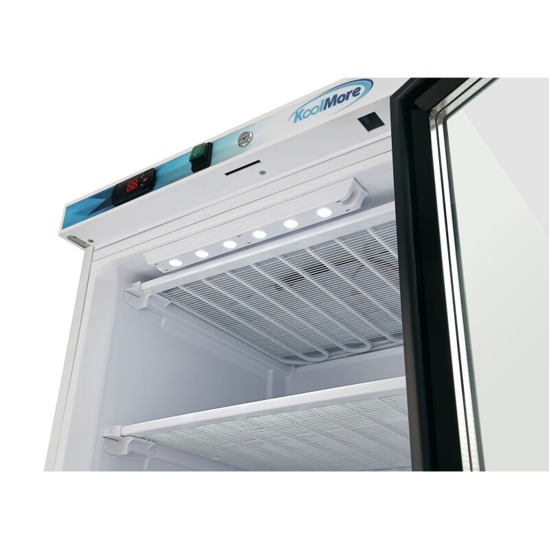 12 Cu. ft. Commercial Freezer with Glass Door in White - Manual Defrost KMFMD12WGD