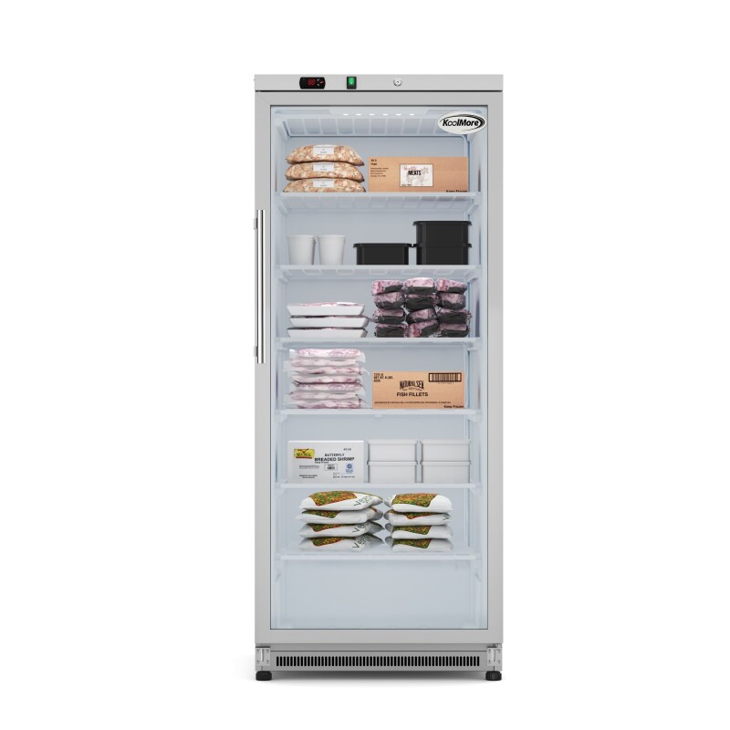 21 Cu. Ft. Commercial Freezer with Glass Door in Stainless Steel - Manual Defrost KMFMD20SGD