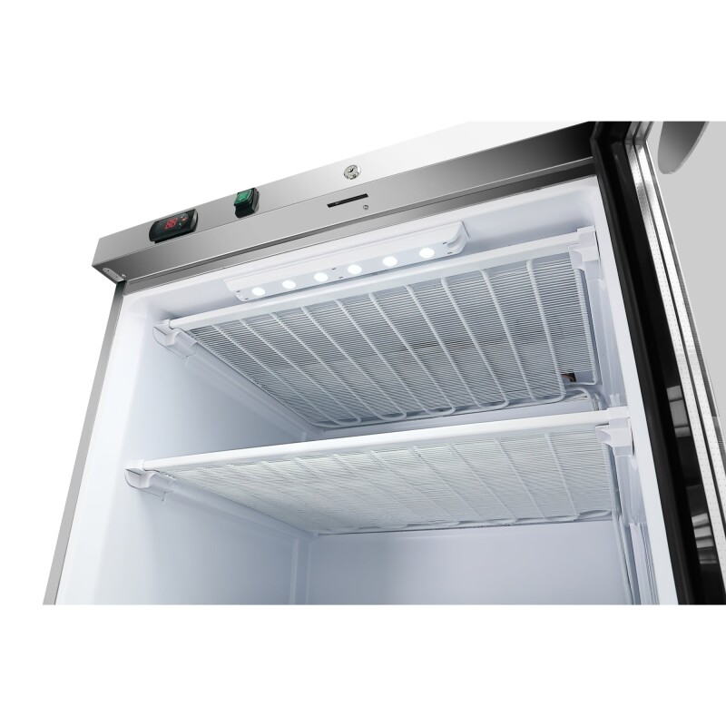 21 Cu. Ft. Commercial Freezer with Glass Door in Stainless Steel - Manual Defrost KMFMD20SGD