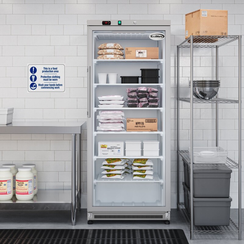21 Cu. Ft. Commercial Freezer with Glass Door in Stainless Steel - Manual Defrost KMFMD20SGD