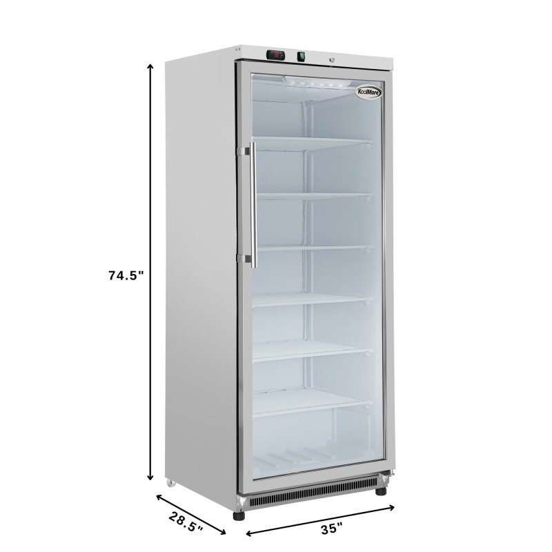 21 Cu. Ft. Commercial Freezer with Glass Door in White - Manual Defrost KMFMD20WGD