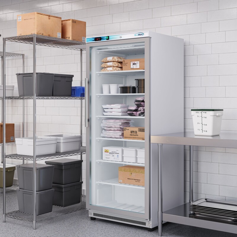 21 Cu. Ft. Commercial Freezer with Glass Door in White - Manual Defrost KMFMD20WGD