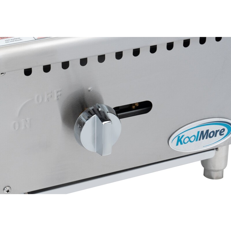16 in. Commercial 1-Burner Natural Gas Charbroiler with 30,000 BTU in Stainless-Steel KMGCB118M, product image 10 of 12