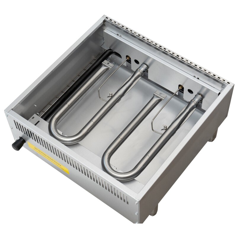 24 in. Commercial 2-Burner Natural Gas Charbroiler with 60,000 BTU in Stainless-Steel KMGCB224M, product image 8 of 10