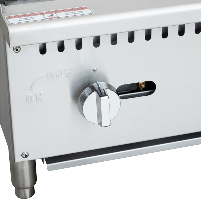 36 in. Commercial 3-Burner Natural Gas Charbroiler with 90,000 BTU in Stainless-Steel KMGCB336M, product image 10 of 12