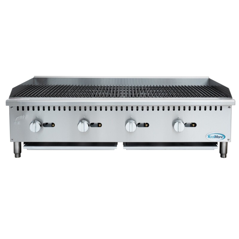 48 in. Commercial 4-Burner Natural Gas Charbroiler with 120,000 BTU in Stainless-Steel KMGCB448M, product image 6 of 13
