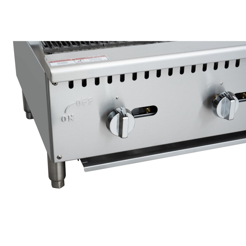 48 in. Commercial 4-Burner Natural Gas Charbroiler with 120,000 BTU in Stainless-Steel KMGCB448M, product image 7 of 13