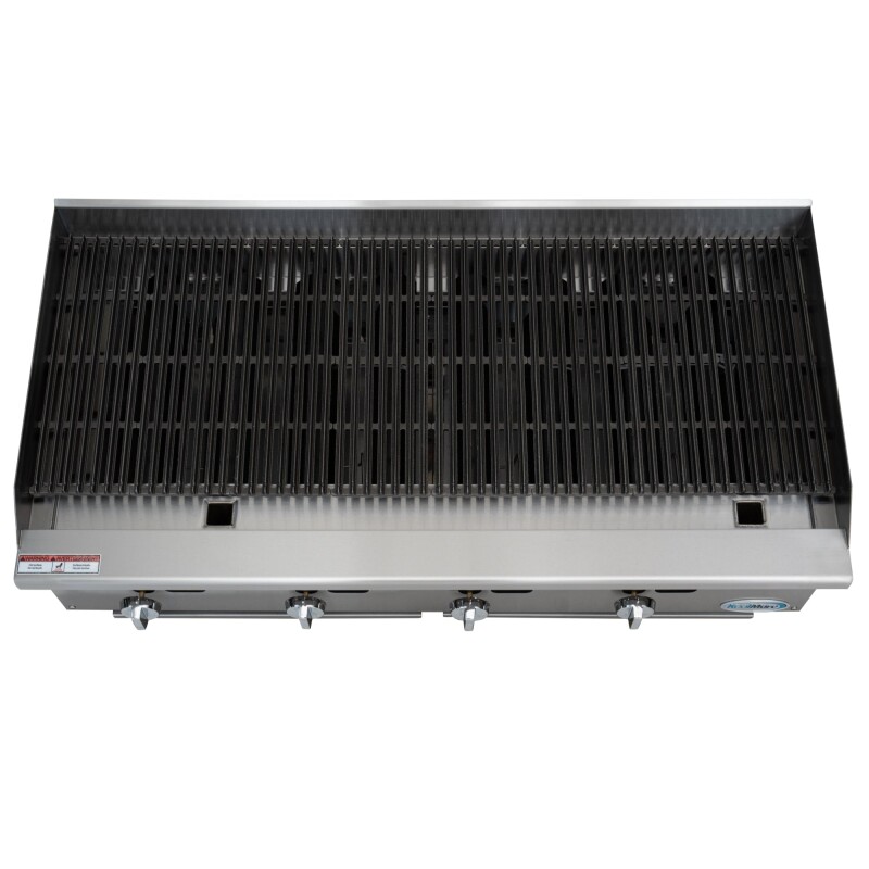 48 in. Commercial 4-Burner Natural Gas Charbroiler with 120,000 BTU in Stainless-Steel KMGCB448M, product image 12 of 13