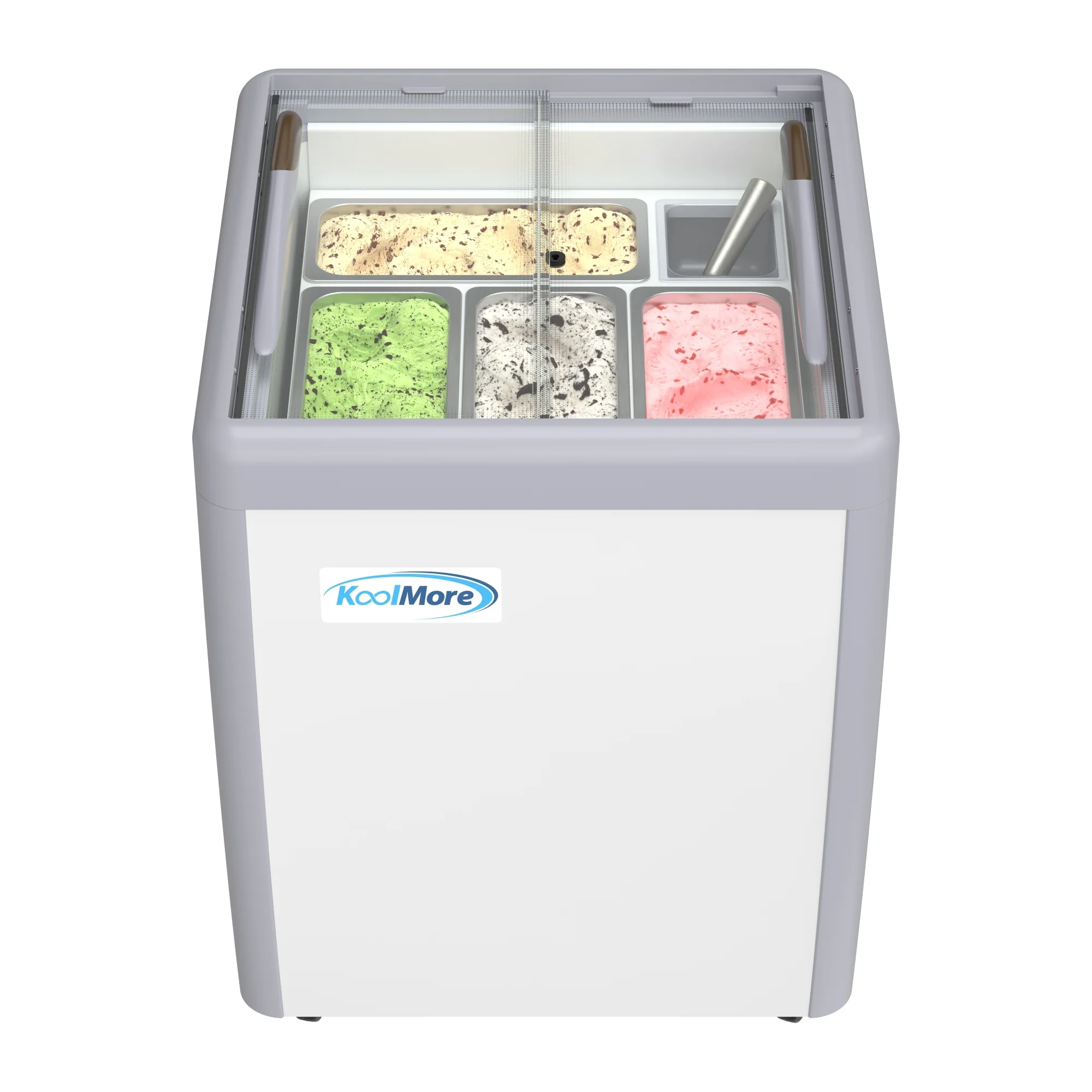 26 in. 5-Pan Gelato Dipping Cabinet Display Freezer with Sliding Glass Door, 6 cu. ft KMGDC26SD