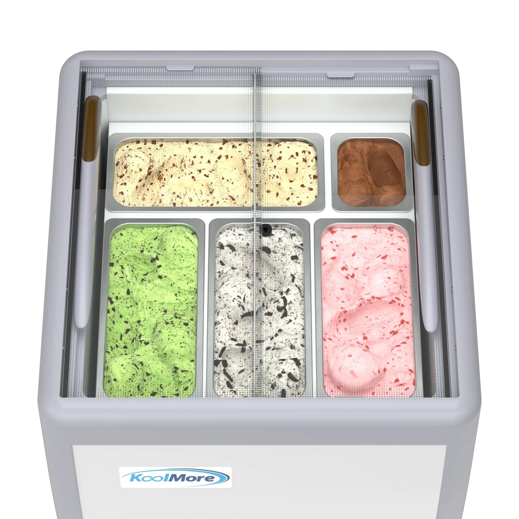 26 in. 5-Pan Gelato Dipping Cabinet Display Freezer with Sliding Glass Door, 6 cu. ft KMGDC26SD