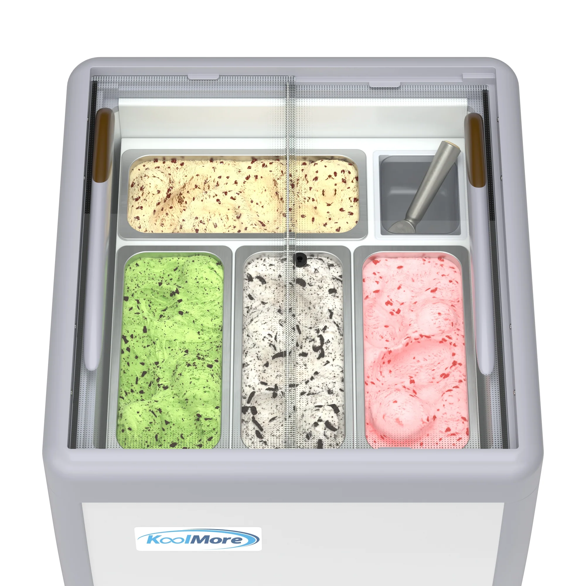 26 in. 5-Pan Gelato Dipping Cabinet Display Freezer with Sliding Glass Door, 6 cu. ft KMGDC26SD