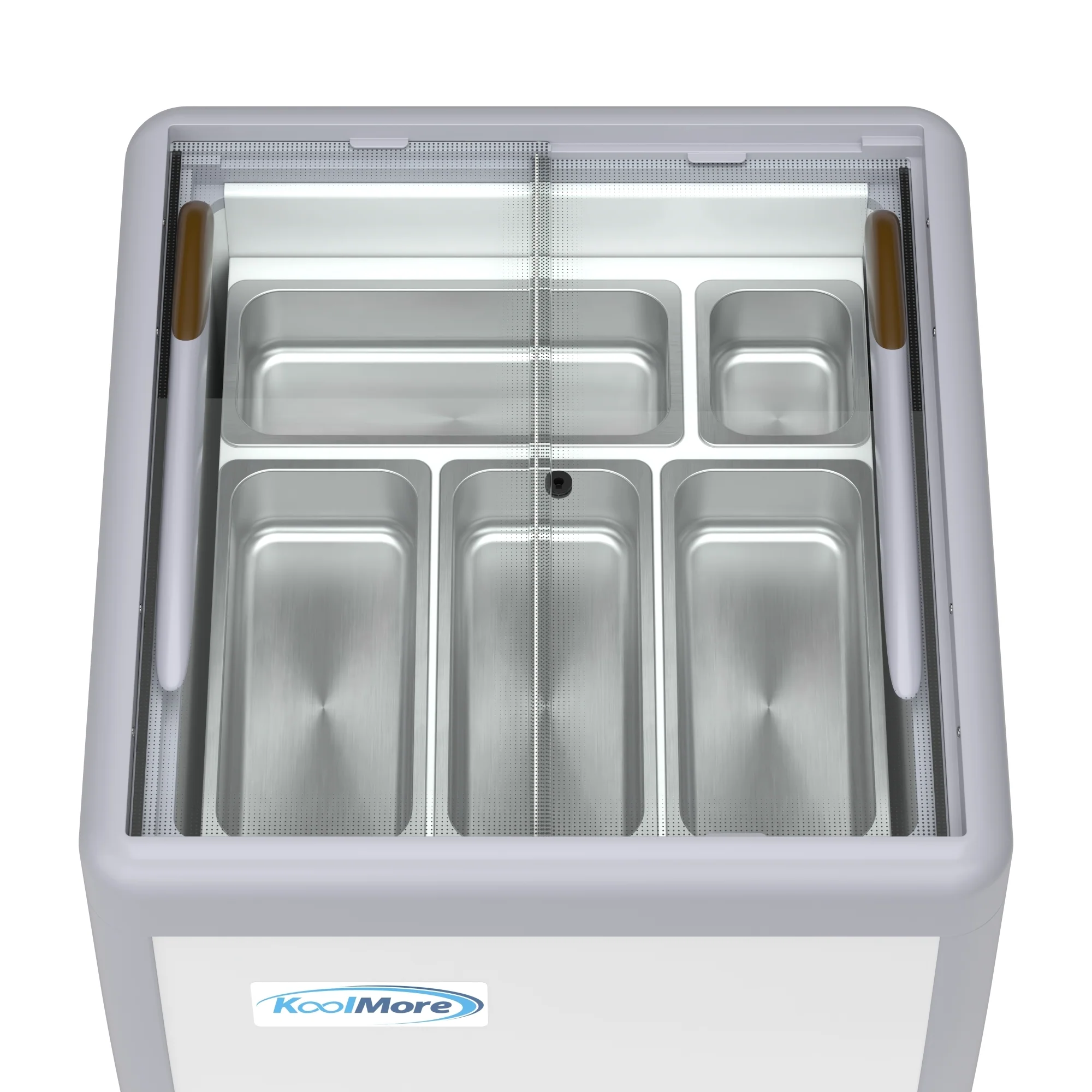 26 in. 5-Pan Gelato Dipping Cabinet Display Freezer with Sliding Glass Door, 6 cu. ft KMGDC26SD