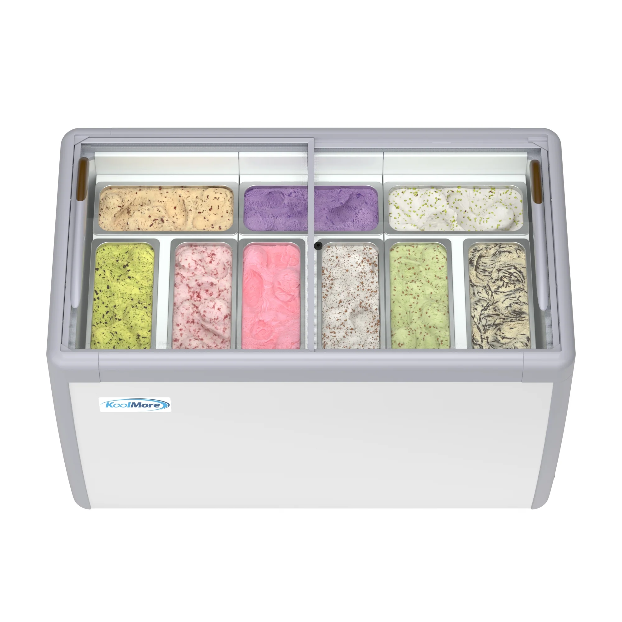 50 in. 9-Pan Gelato Dipping Cabinet Display Freezer with Sliding Glass Door, 13 cu. ft KMGDC49SD