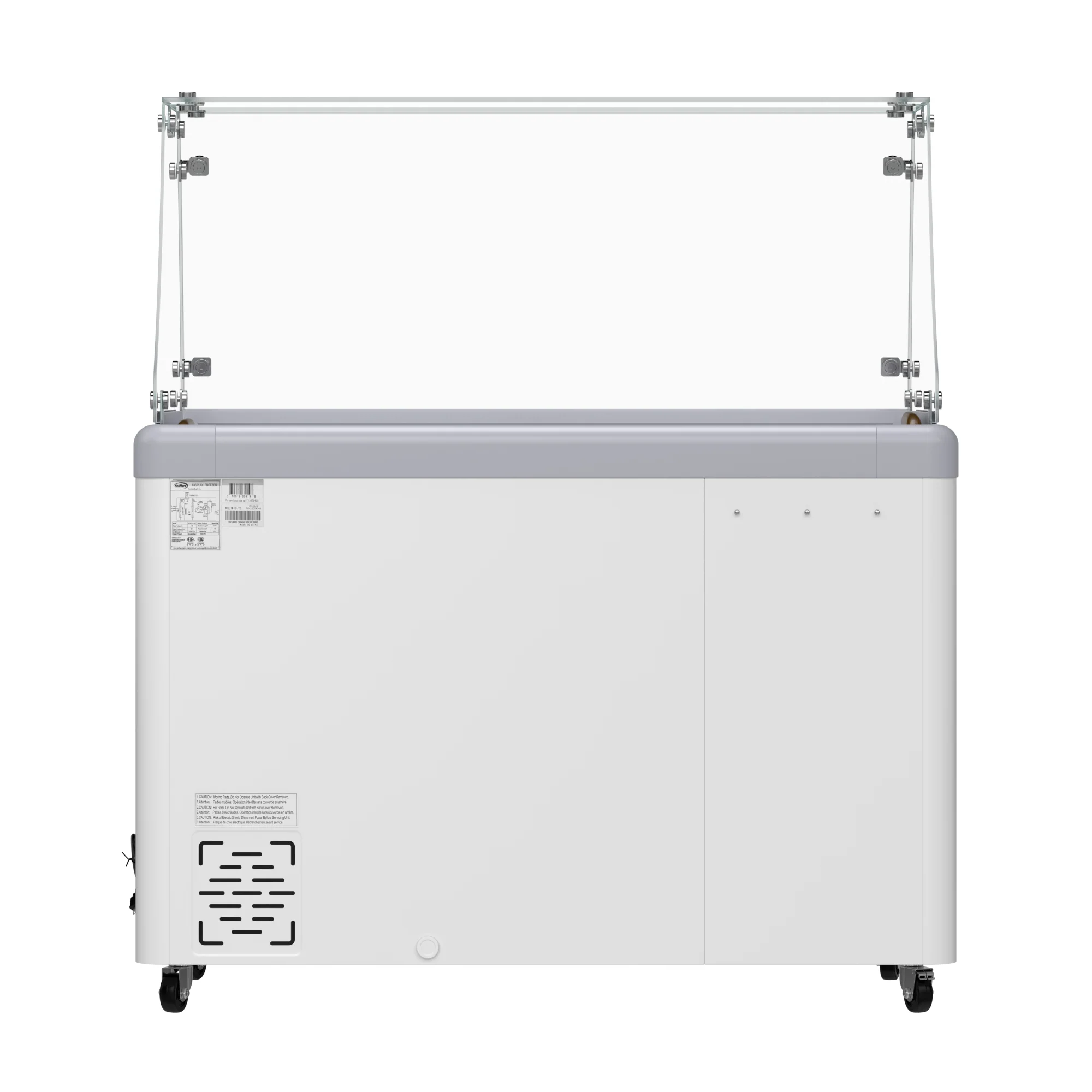 50 in. Gelato Dipping Cabinet Display Freezer with Sliding Glass Door and Sneeze Guard 13 cu. ft KMGDC49SDFG