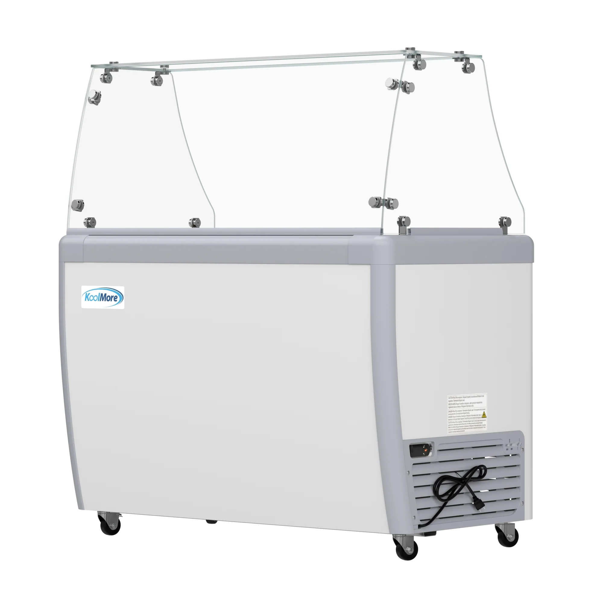 50 in. Gelato Dipping Cabinet Display Freezer with Sliding Glass Door and Sneeze Guard 13 cu. ft KMGDC49SDFG