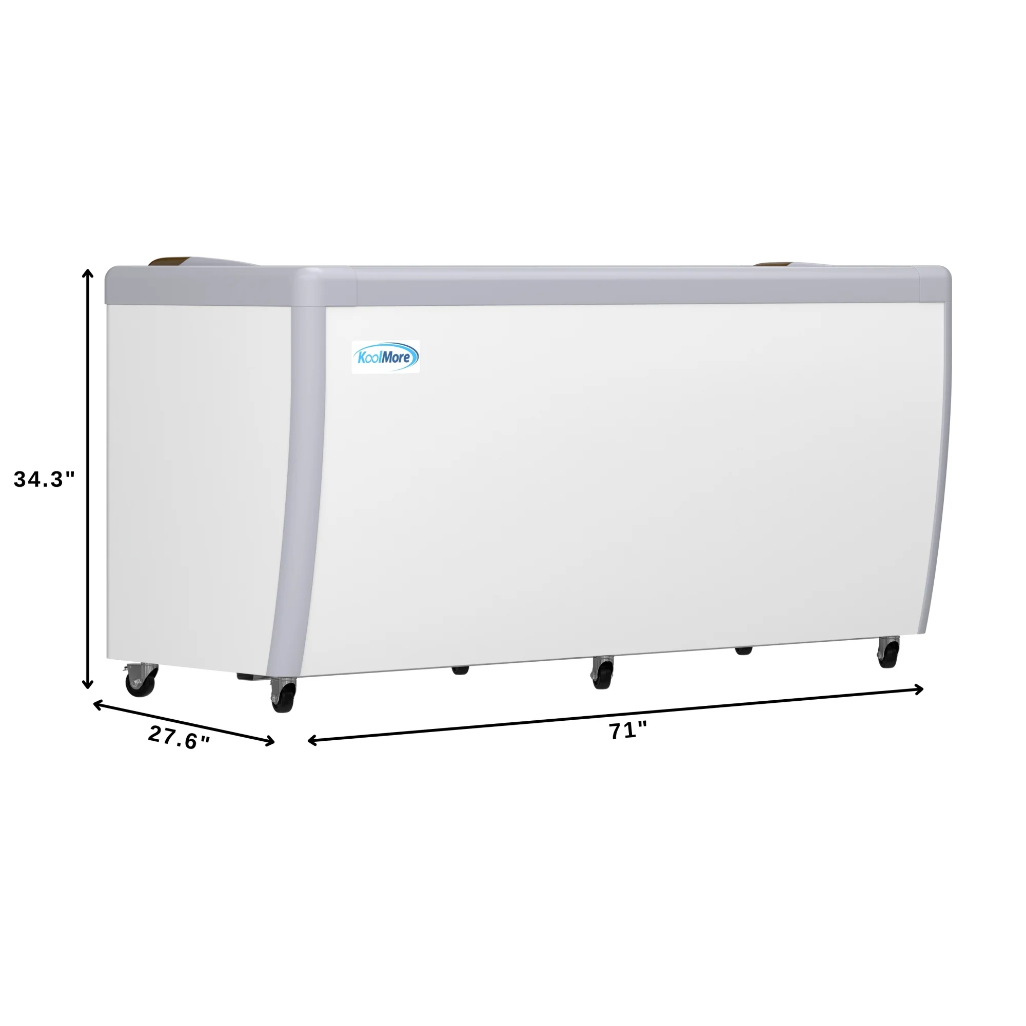 70 in. 14-Pan Gelato Dipping Cabinet Display Freezer with Sliding Glass Door, 20 cu. ft KMGDC71SD
