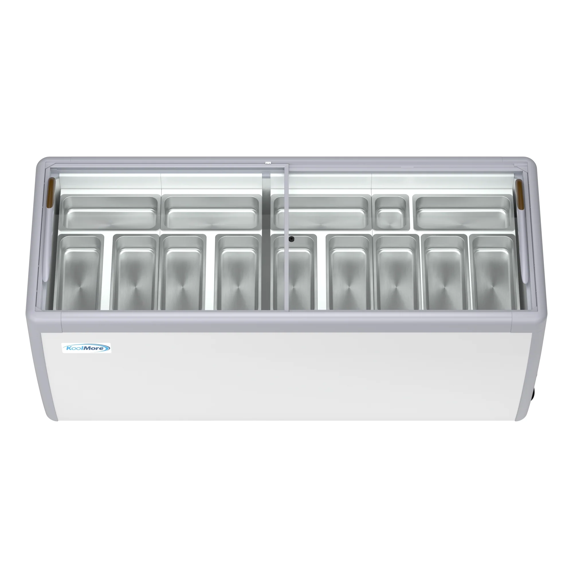 70 in. 14-Pan Gelato Dipping Cabinet Display Freezer with Sliding Glass Door, 20 cu. ft KMGDC71SD