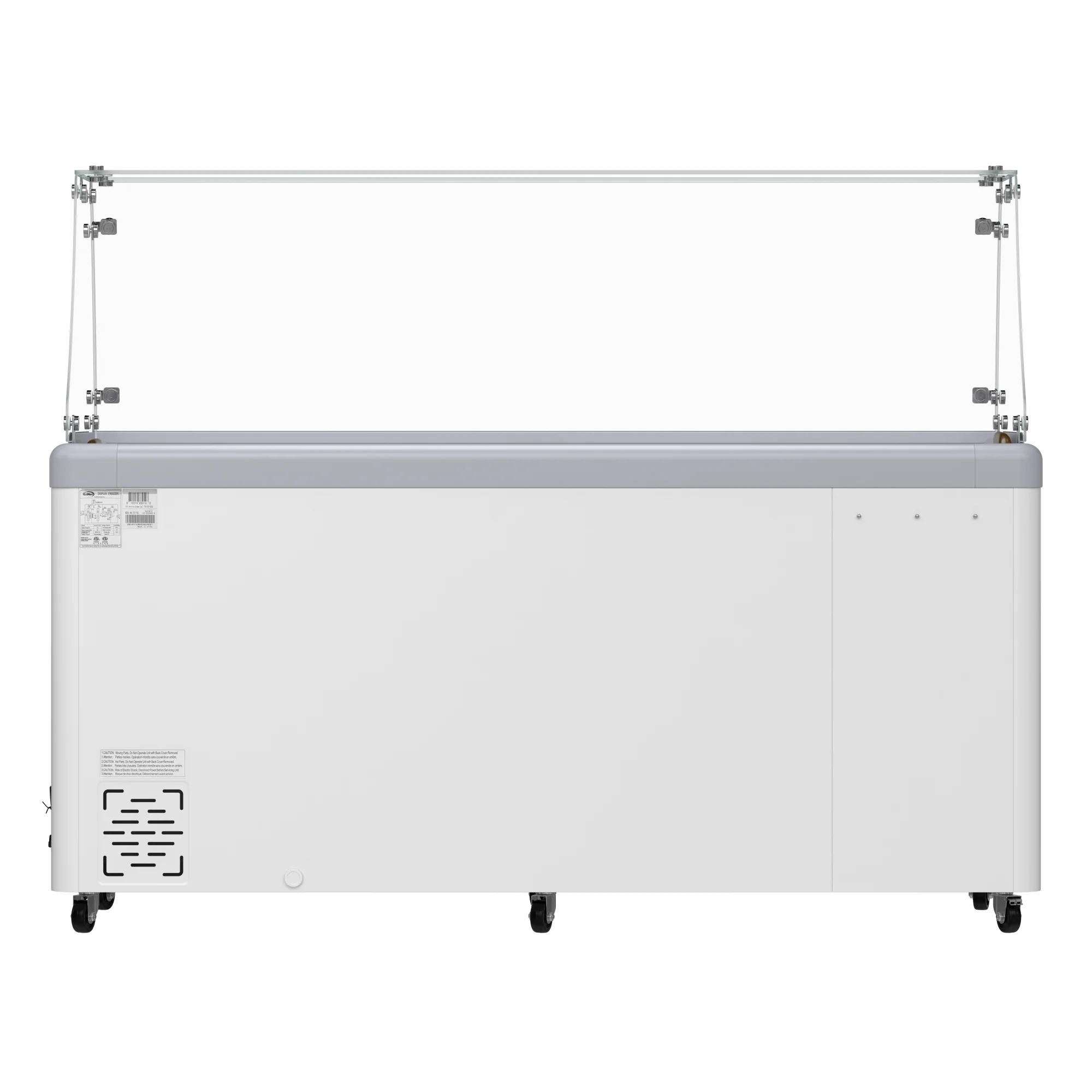 70 in. 14-Pan Gelato Dipping Cabinet Display Freezer with Sliding Glass Door and Sneeze Guard, 20 cu. ft KMGDC71SDFG