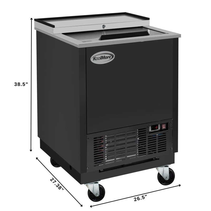 25 in. Commercial Glass Froster in Black Steel, ETL Listed, 5 cu. ft KMGF25BK