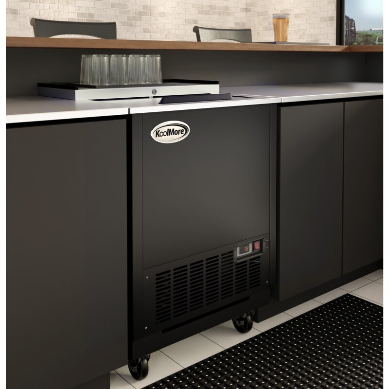 25 in. Commercial Glass Froster in Black Steel, ETL Listed, 5 cu. ft KMGF25BK
