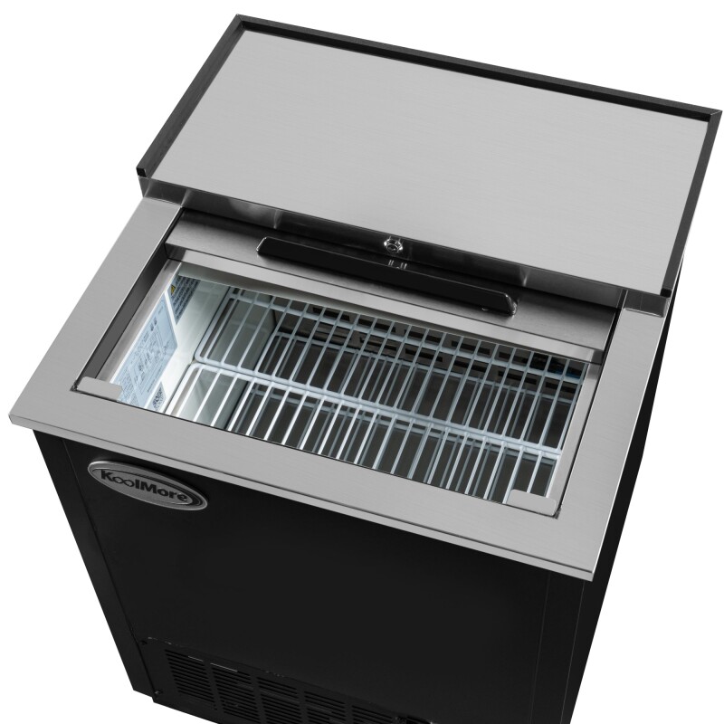 25 in. Commercial Glass Froster in Black Steel, ETL Listed, 5 cu. ft KMGF25BK