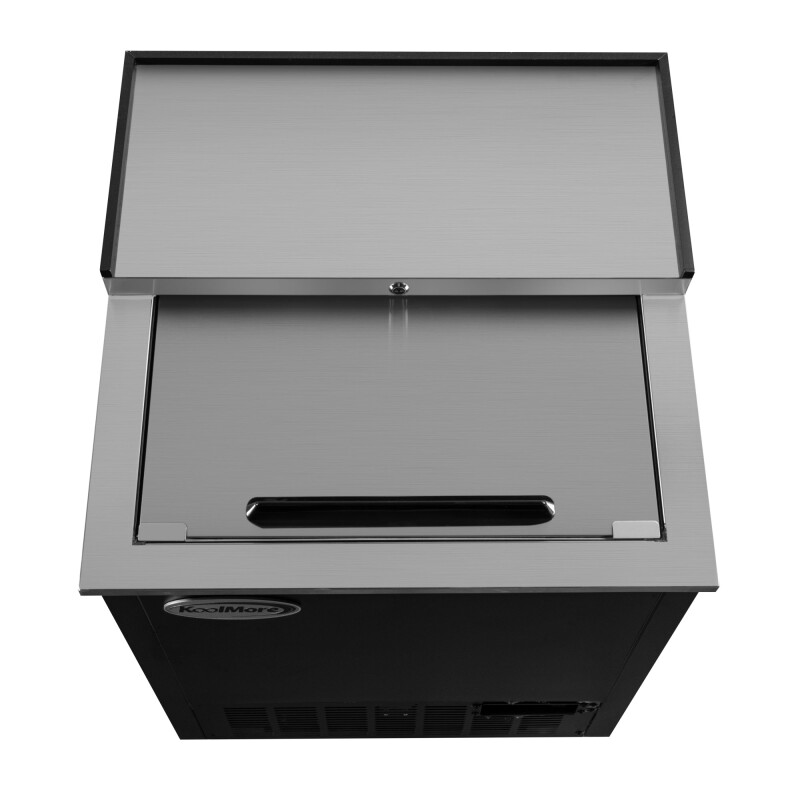 25 in. Commercial Glass Froster in Black Steel, ETL Listed, 5 cu. ft KMGF25BK