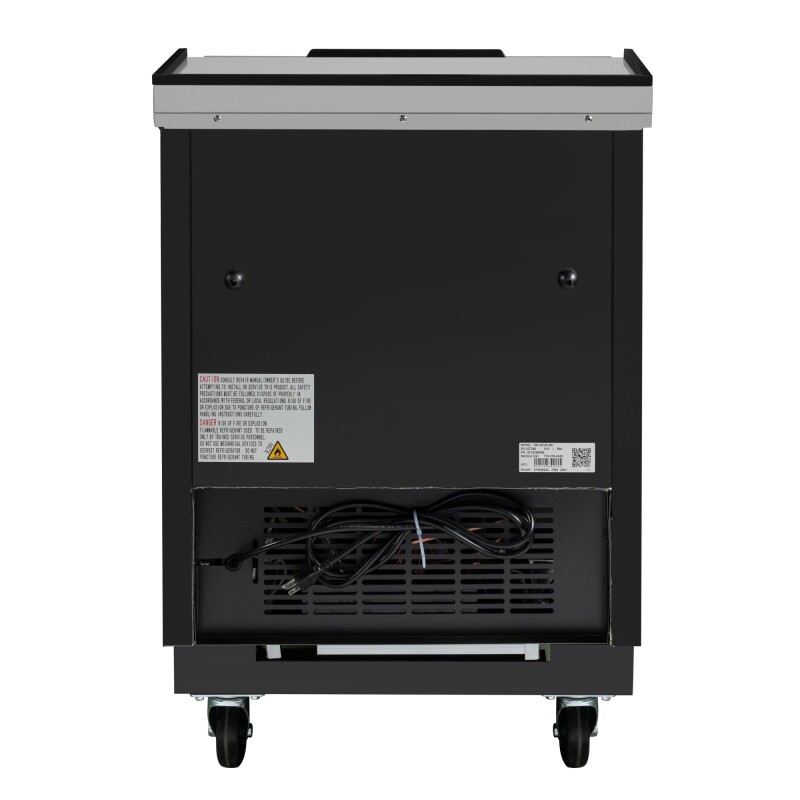 25 in. Commercial Glass Froster in Black Steel, ETL Listed, 5 cu. ft KMGF25BK