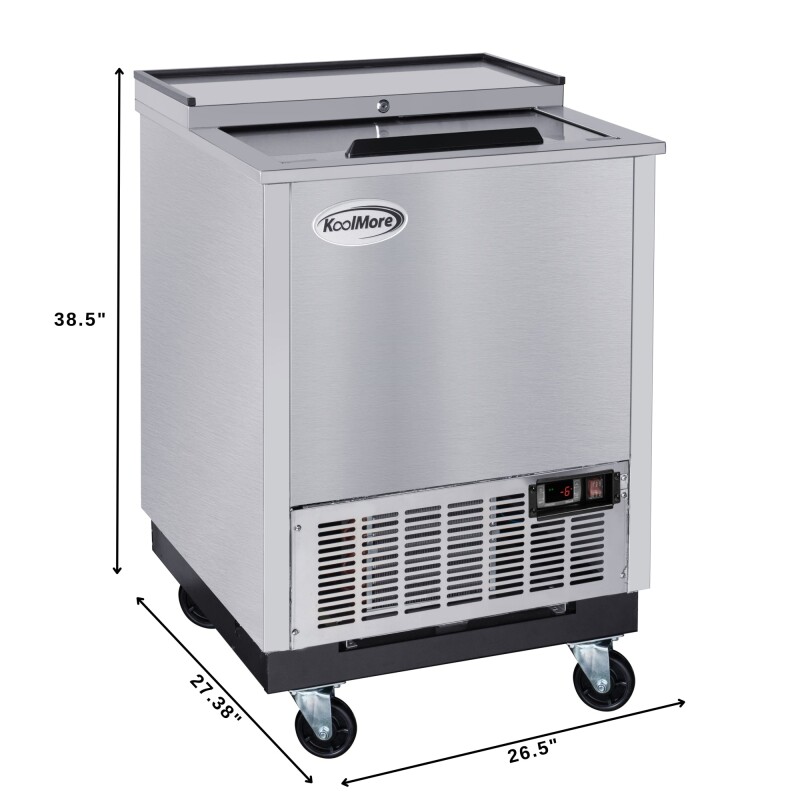 25 in. Commercial Glass Froster in Stainless Steel, ETL Listed, 5 cu. ft KMGF25SS