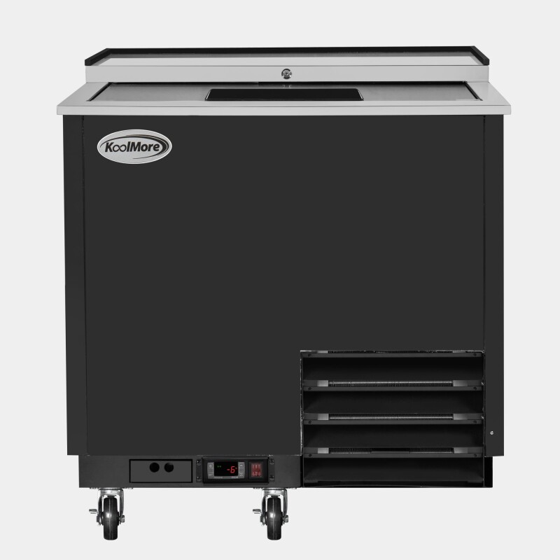 36 in. Commercial Glass Froster in Black Steel, ETL Listed, 9 cu. ft KMGF36BK