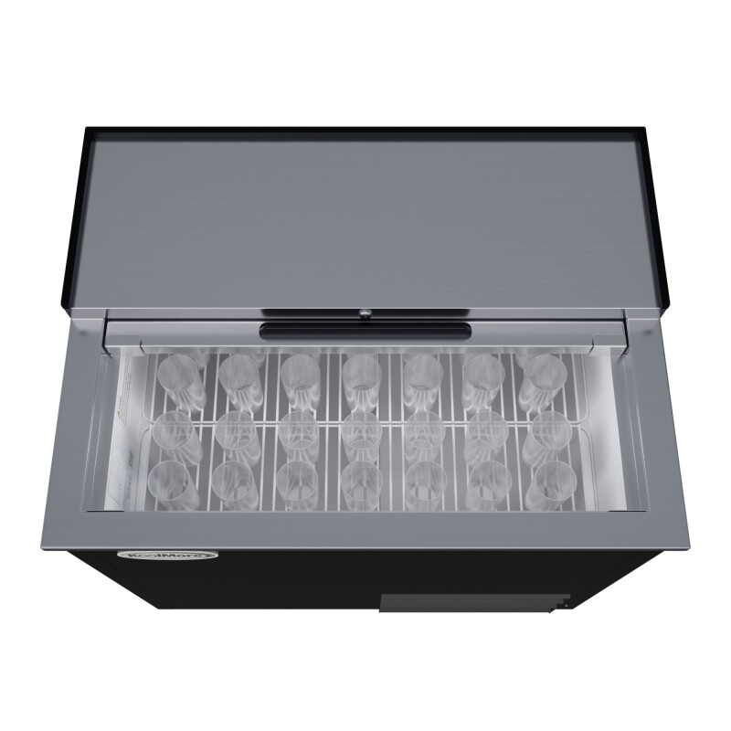 36 in. Commercial Glass Froster in Black Steel, ETL Listed, 9 cu. ft KMGF36BK