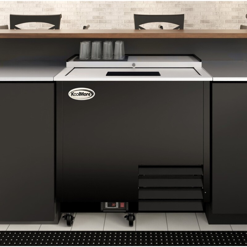 36 in. Commercial Glass Froster in Black Steel, ETL Listed, 9 cu. ft KMGF36BK